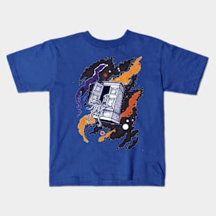 CTHULHU FLYING THROUGH SPACE IN A WARDROBE Kids T-Shirt